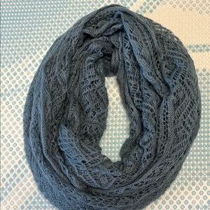 Elegant Blue Lace Scarf